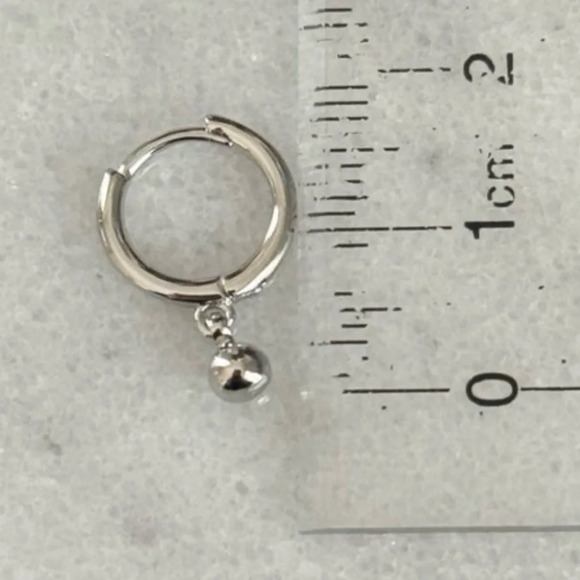 COPY - Sterling Silver Huggie Hoop Ball Dangle Earrings 

Brand New - Picture 4 of 4
